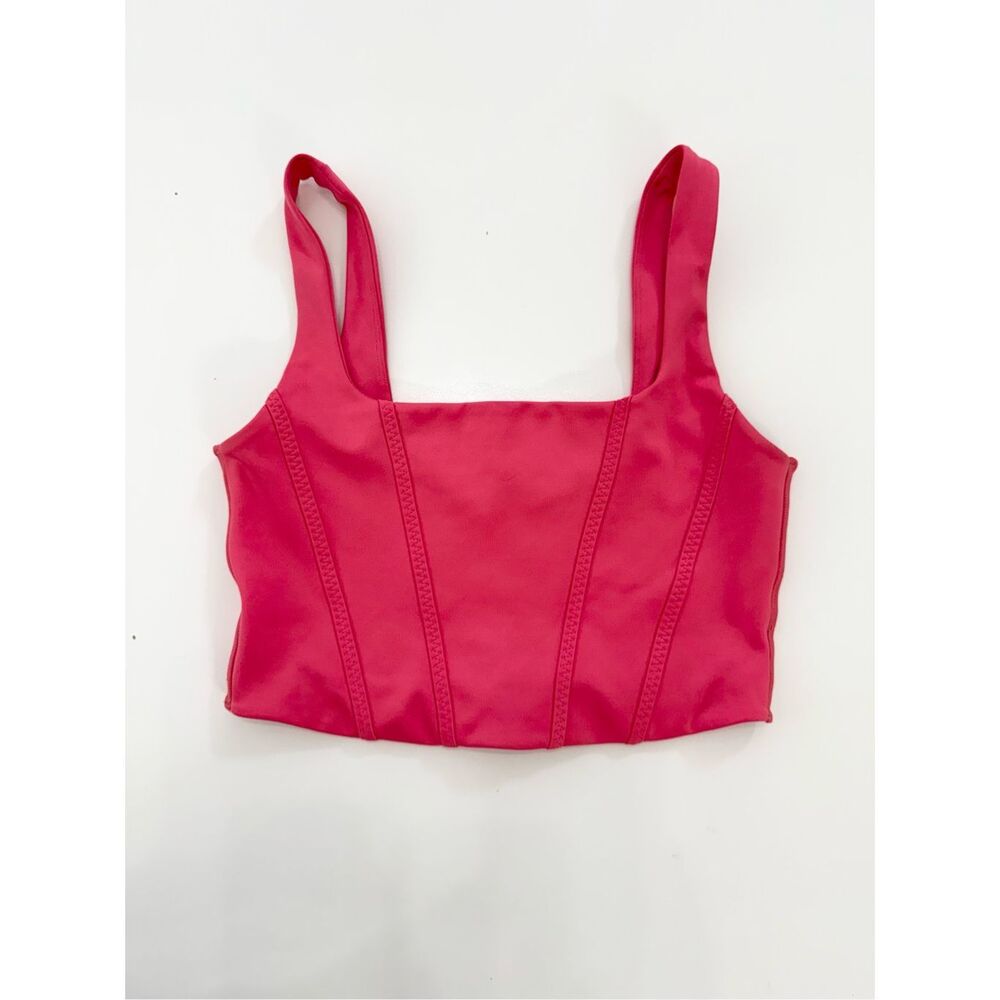 IVL Collective Womens Pink Princess Seam The Corset Style Crop Top Size 8